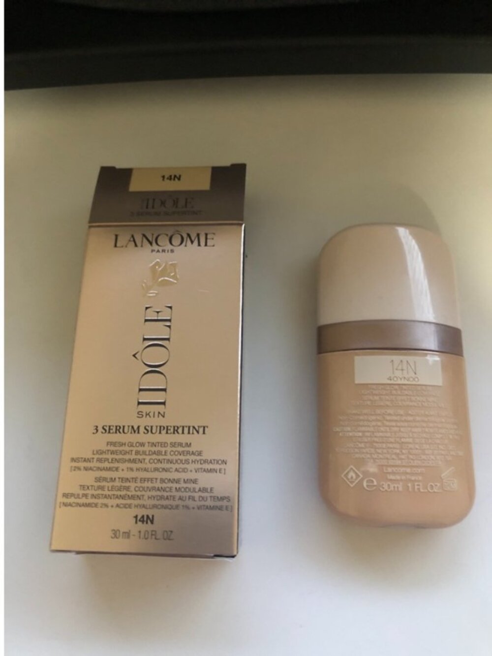Lancôme Skin Idole 3 Serum Supertint Skin Tint . Color 14N